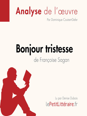 cover image of Bonjour tristesse de Françoise Sagan (Analyse de l'oeuvre)